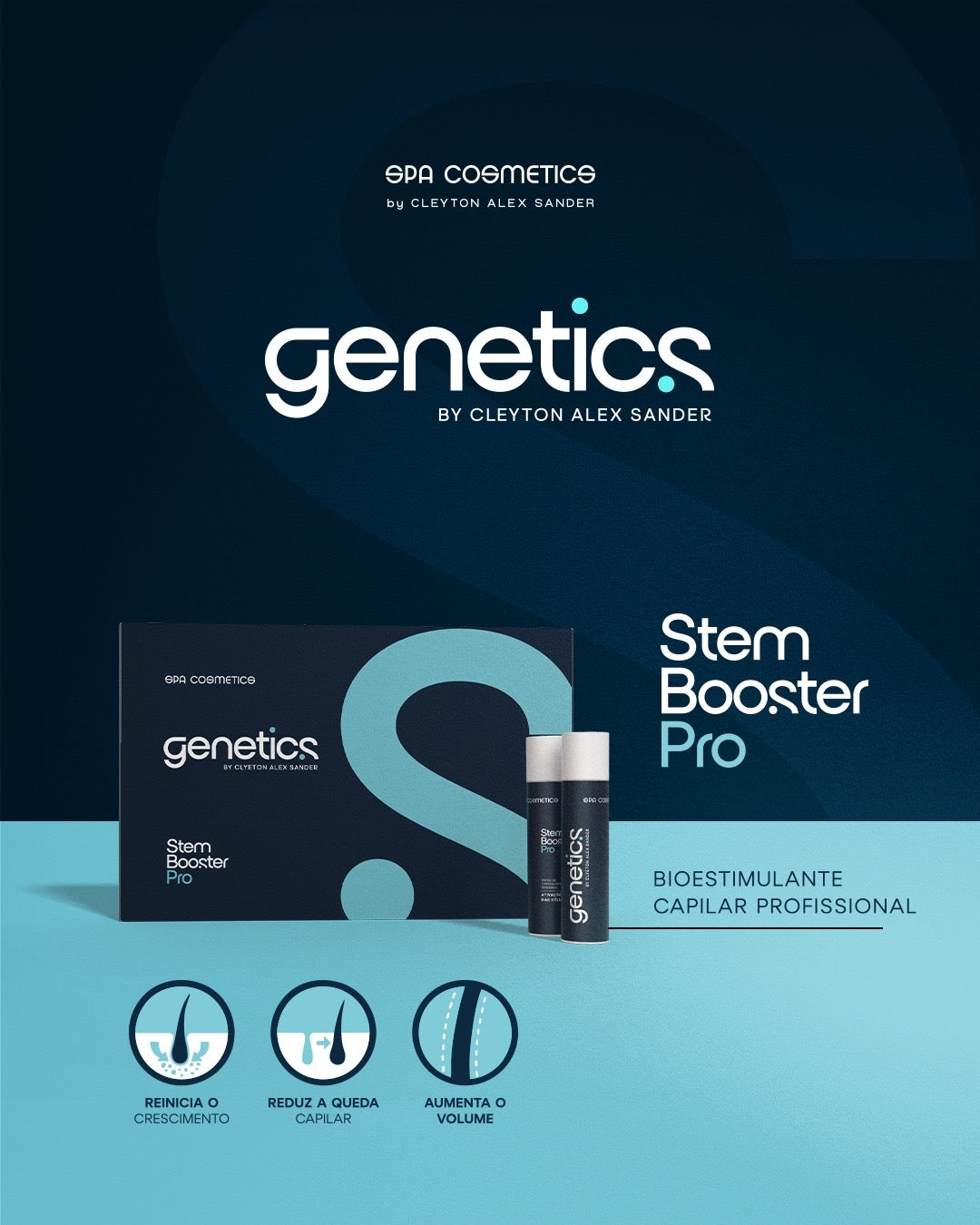 SteamBooster Spa Cosmetics - Fatores de Crescimento - 3 ampolas de 18ml cada