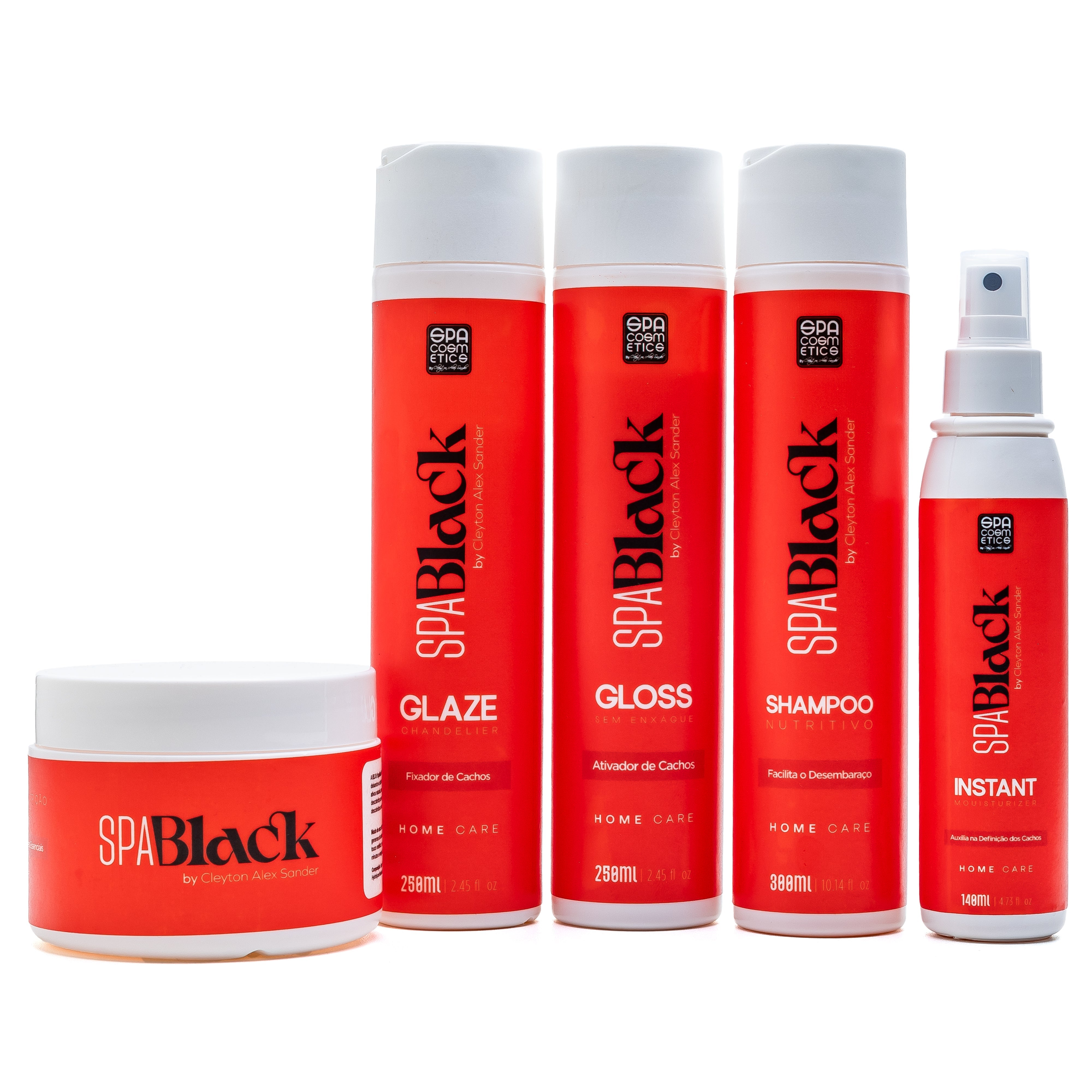 Kit Home Care Spa Black - Shampoo, Elixir , Glazer , Gloss & Mosturizer