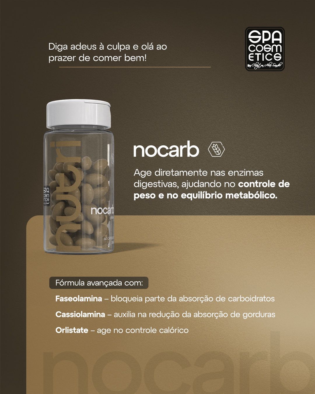 No Carb Spa Cosmetics - 60 Comprimidos