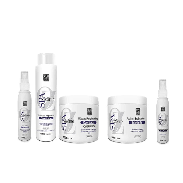 Kit Spa Ozônio - Shampoo , Máscara , Peeling, Touch & Rever